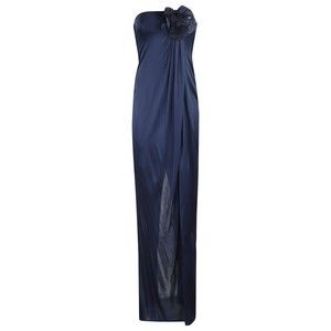 Elisabetta Franchi Draped Evening Dress With 3D Flower Detail - NWT